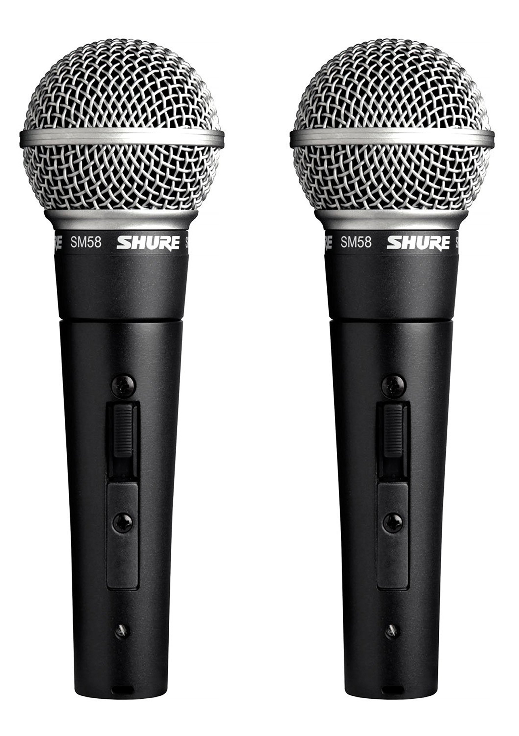 Shure SM58S Professionelles Gesangsmikrofon mit Ein-/Ausschalter (2er-Pack)