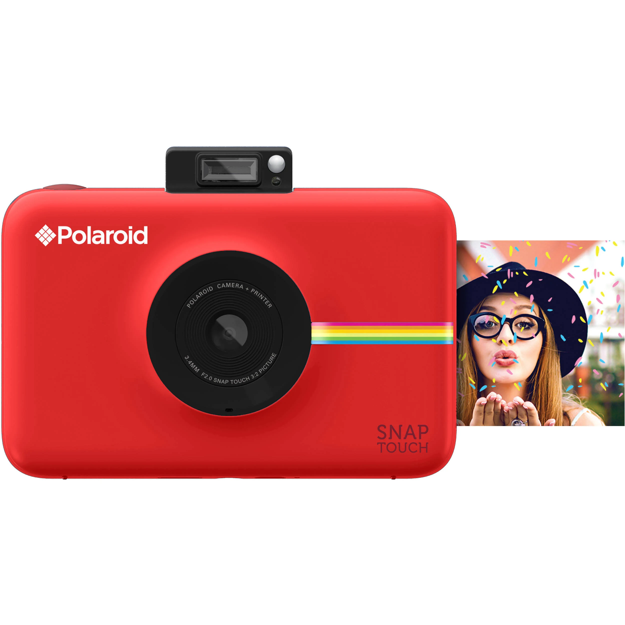 Polaroid Snap Touch Sofortdruck-Digitalkamera mit LCD-Display (rot) mit Zink Zero Ink Printing-Technologie