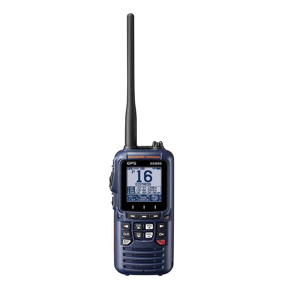 Standard Horizon HX890NB Schwimmendes 6-Watt-DSC-Handgerät VHF/GPS der Klasse H – Marineblau