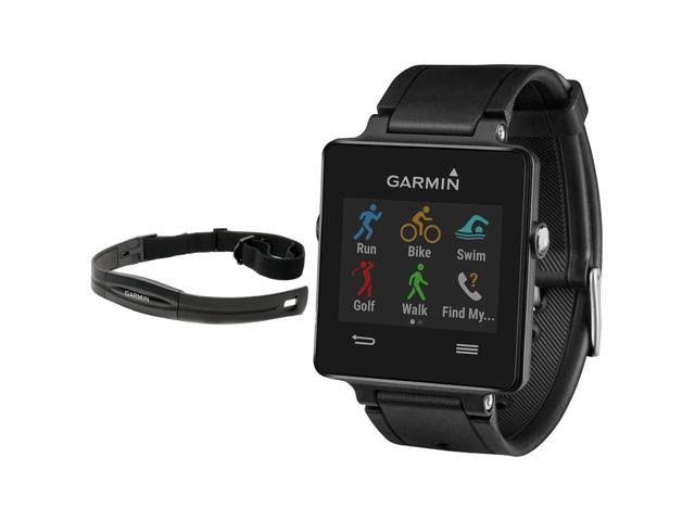 Garmin Vivoactive GPS-fähige Fitness-Smartwatch Schwarz (010-01297-00) mit Herzfrequenzmesser