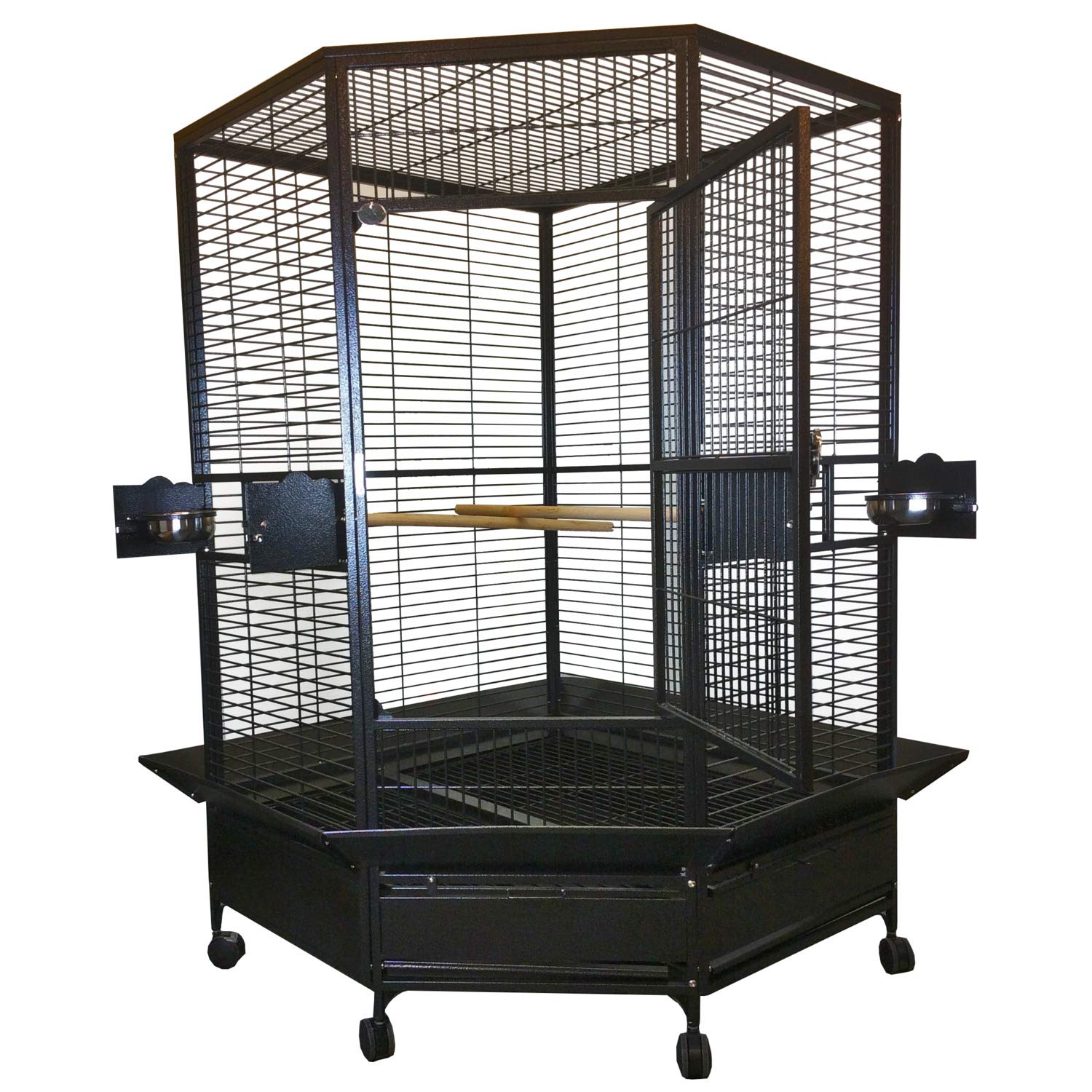 A&E Cage Co. A&E CAGE CO Extra Large Corner Cage, Black