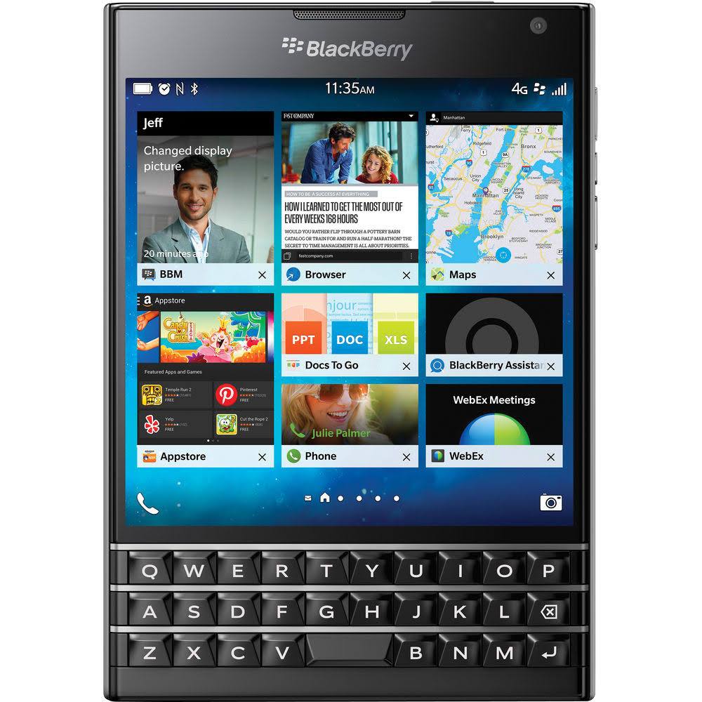 BlackBerry Passport 32 GB Werkseitig entsperrt (SQW100-1) GSM 4G LTE Smartphone - Schwarz
