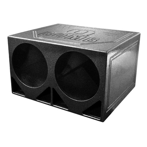 Q Power Duale 12-Zoll-Lautsprecherbox mit dreieckigen Anschlüssen und langlebigem Bed Liner-Spray