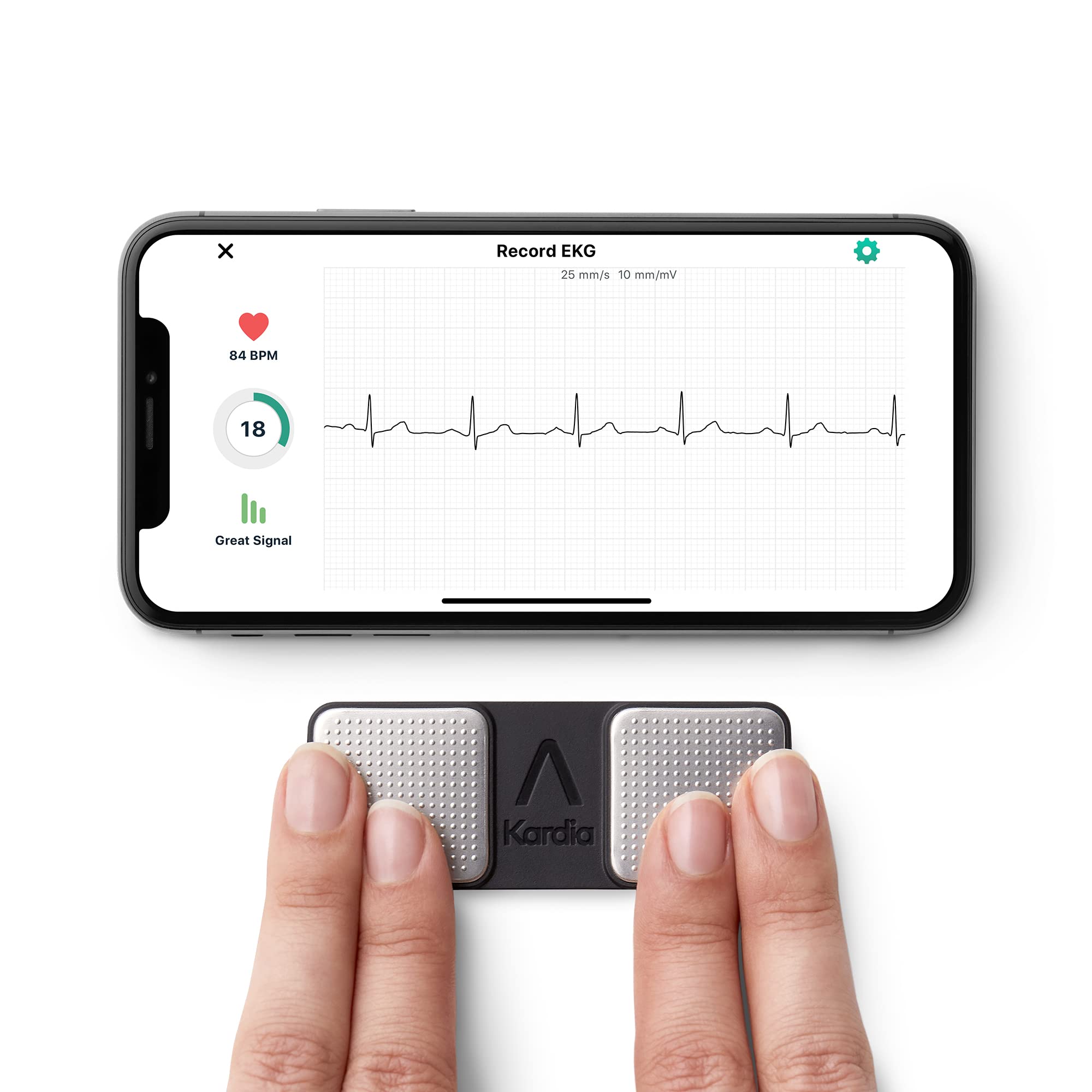  Alivecor Der persönliche 1-Kanal-EKG-Monitor von KardiaMobile zeichnet EKGs zu Hause auf. Erkennt Vorhofflimmern und unregelmäßige Arrhythmien. Sofortige Ergebnisse in 30 Sekunden. Einfach zu...