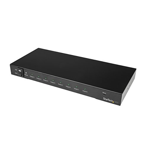 StarTech 4K 60 Hz HDMI-Splitter – 8 Anschlüsse – HDR-Unterstützung – 7.1 Surround Sound Audio – HDMI-Verteilungsverstärker – HDMI 2.0-Splitter (ST128HD20)