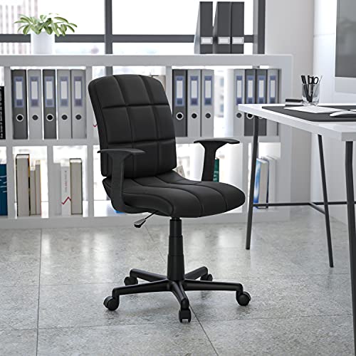 Flash Furniture Drehbarer Bürostuhl mit mittlerer Rückenlehne