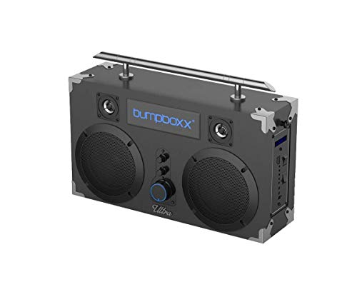 Bumpboxx Bluetooth Boombox Ultra NYC Graffiti | Retro Boombox mit Bluetooth-Lautsprecher | Wiederaufladbarer Bluetooth-Lautsprecher