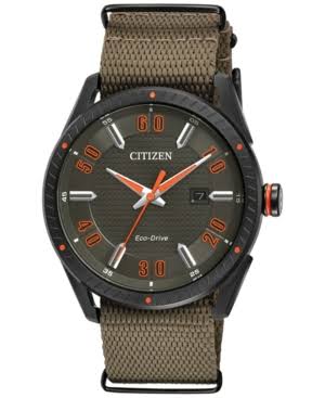 Drive from Citizen Herren Eco-Drive CTO Nylon Armbanduhr BM6995-01X