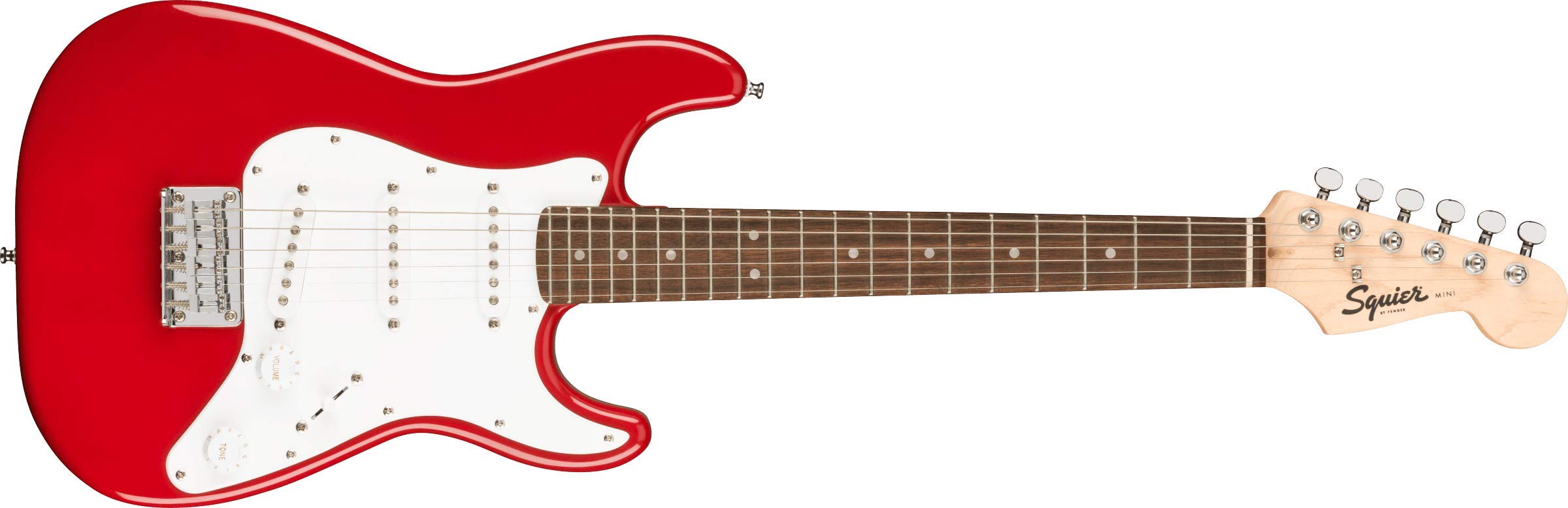 Squier Mini Strat E-Gitarre – Dakota Red mit Laurel-Gri...