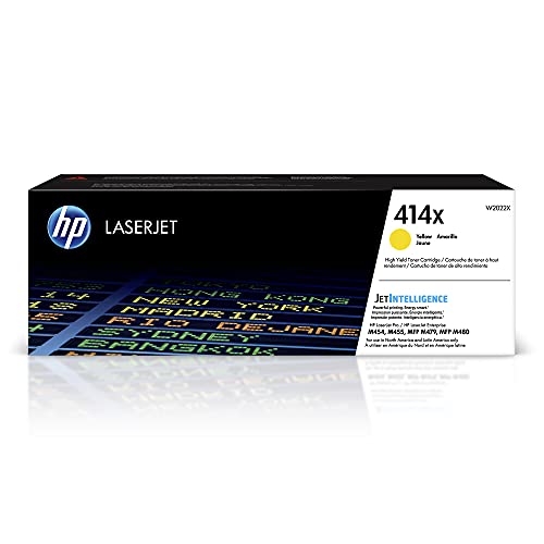 HP 414X | W2022X | Tonerkartusche | Gelb | Funktioniert mit den Serien Color LaserJet Pro M454 und M479| Hohe Ausbeute