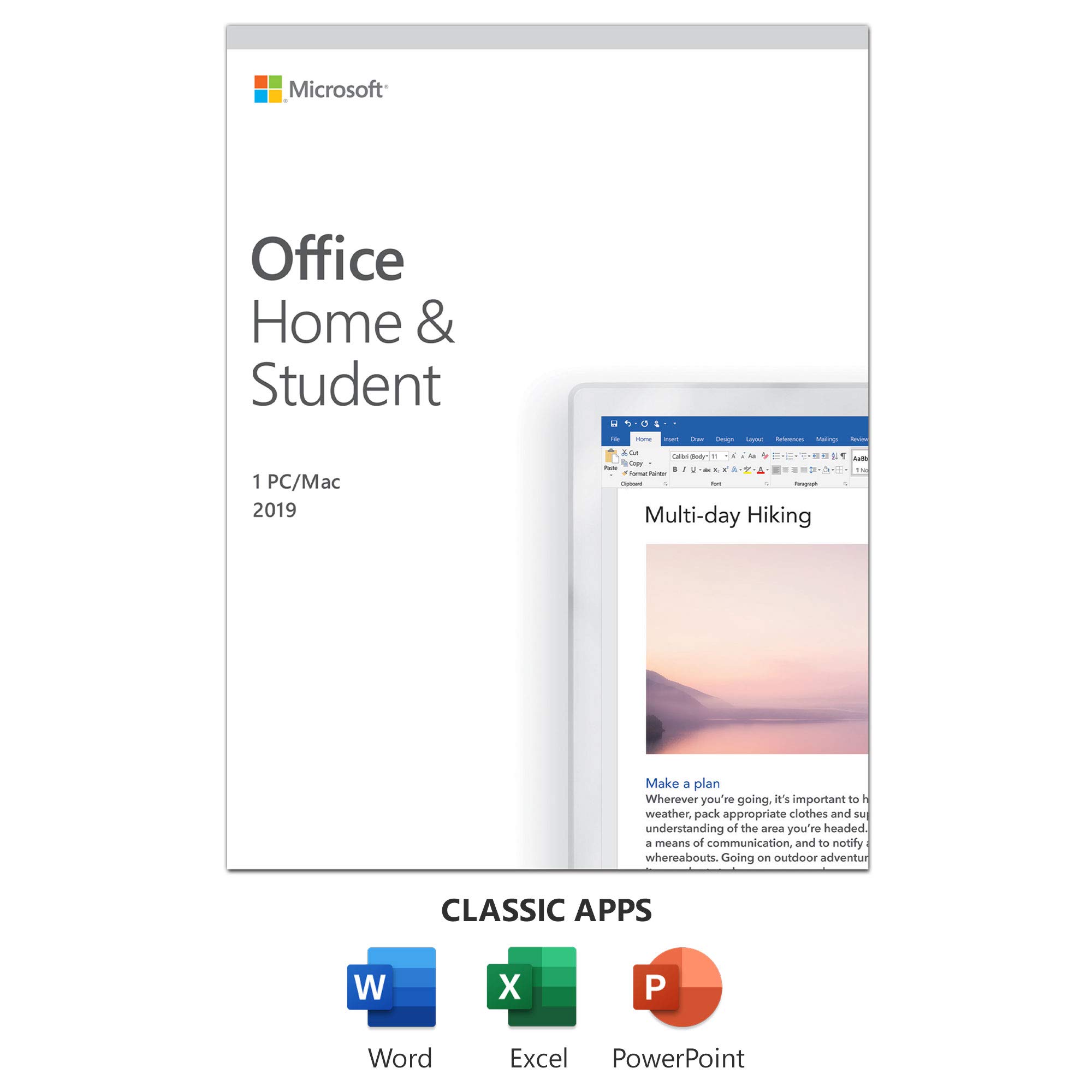 Microsoft Office 2019 Home & Student – Boxpaket – 1 PC/Mac