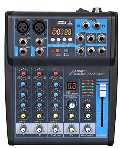 Audio 2000S AMX7303 von Audio2000 – Professioneller Vierkanal-Audiomixer mit USB und DSP-Prozessor