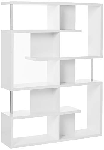 Coaster Home Furnishings 5-stufiges Bücherregal in Weiß und Chrom