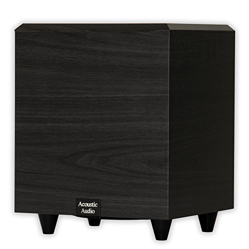 Acoustic Audio PSW-6 Down-Firing-Aktiv-Subwoofer (Schwarz)