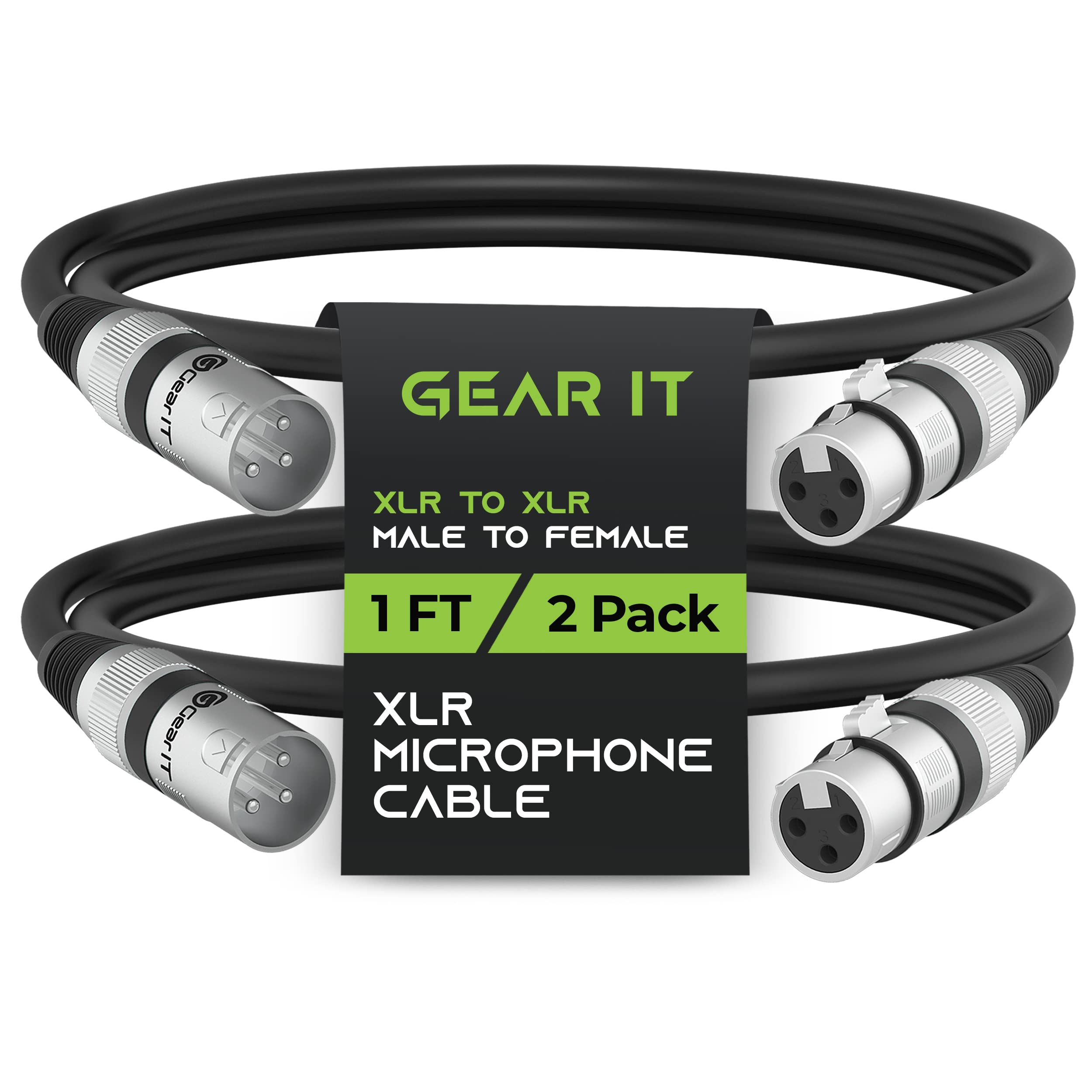 GearIT XLR-Kabel-Patchkabel Schwarz