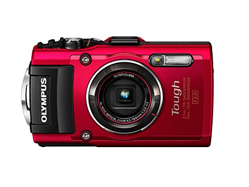 Olympus TG-4 16 MP wasserdichte Digitalkamera mit 3-Zoll-LCD (rot)
