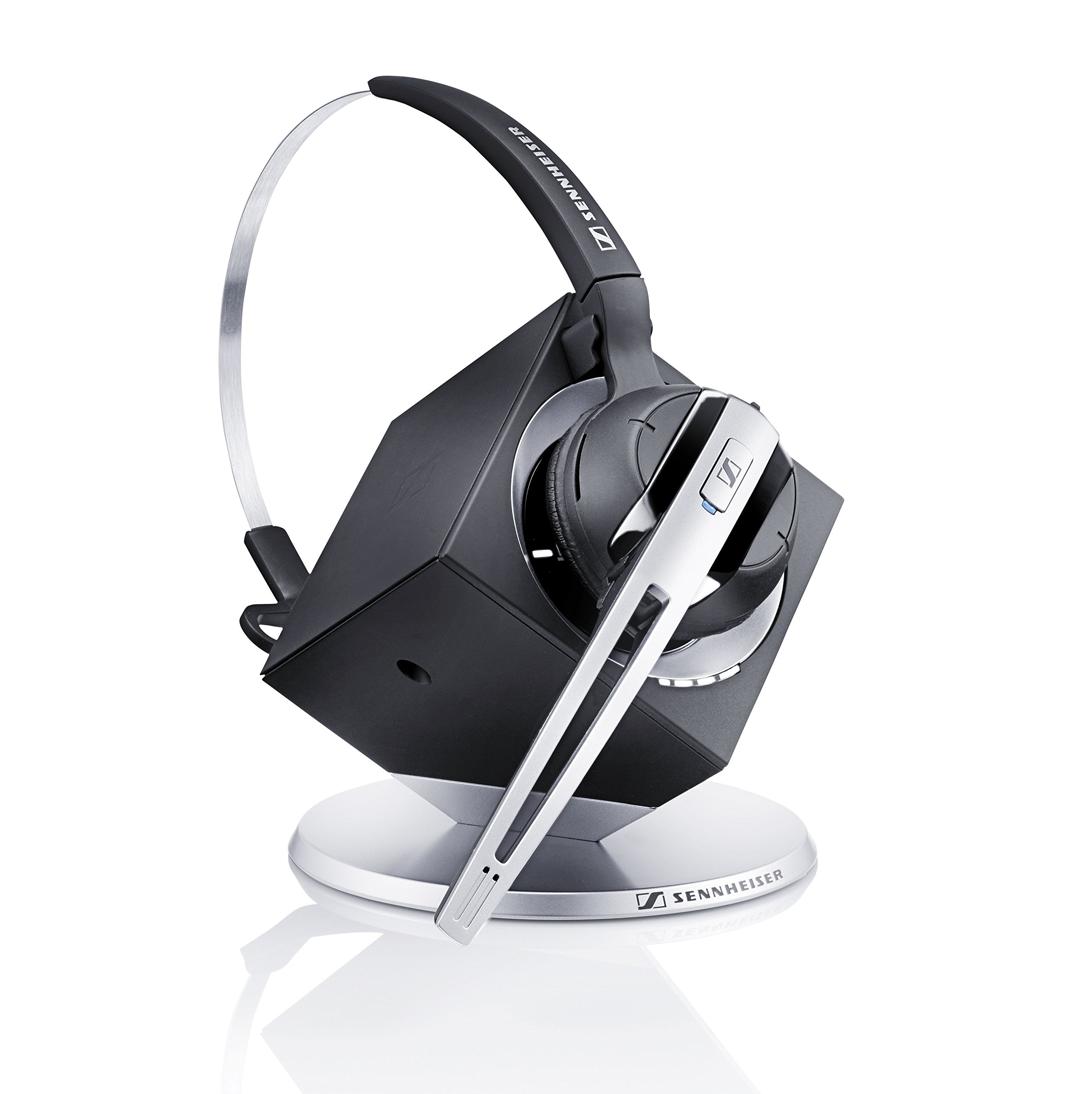 Sennheiser OfficeRunner Convertible Wireless Office Headset mit Mikrofon – DECT 6.0 (Classic Silver)