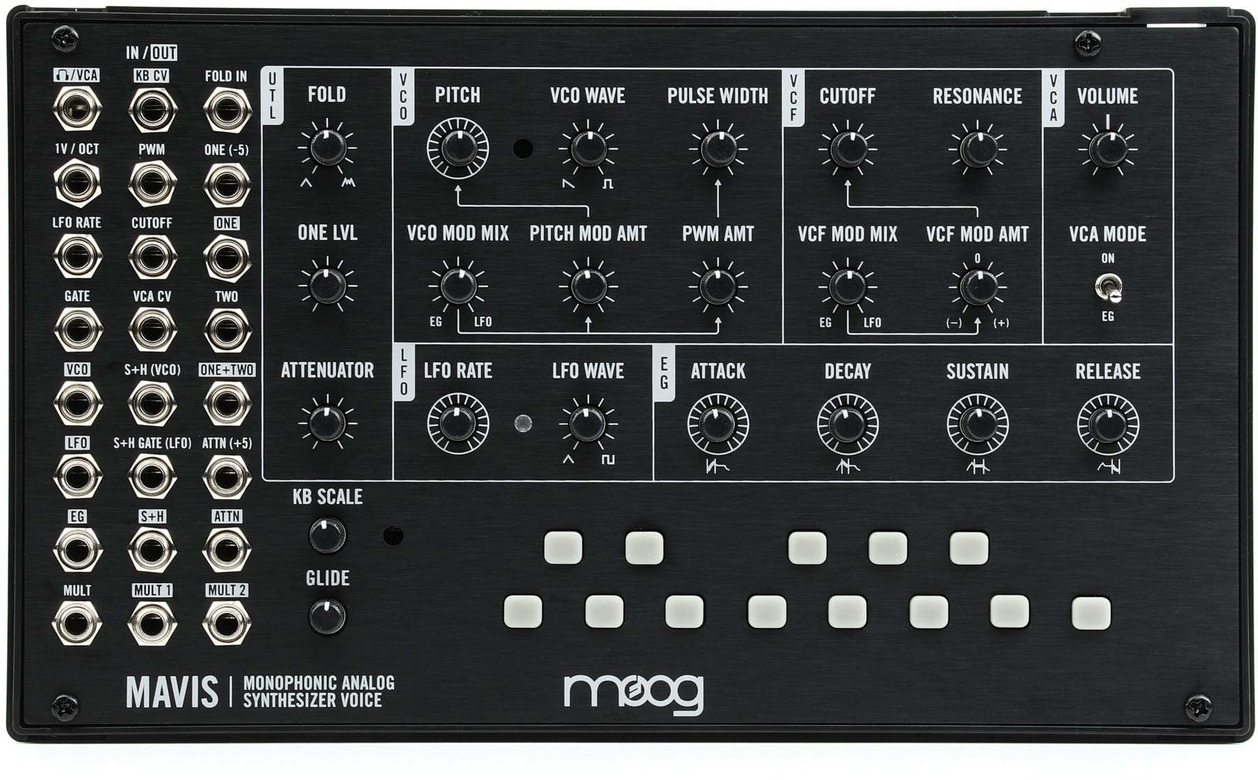 Moog Mavis halbmodulares Analog-Synthesizer-Kit und Eurorack-Modul – 44 PS