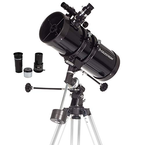 Celestron - PowerSeeker 127EQ Teleskop - Handbuch Deutsches Äquatorialteleskop für Anfänger - Kompakt und tragbar - BONUS Astronomy Software Package - 127 mm Apertur