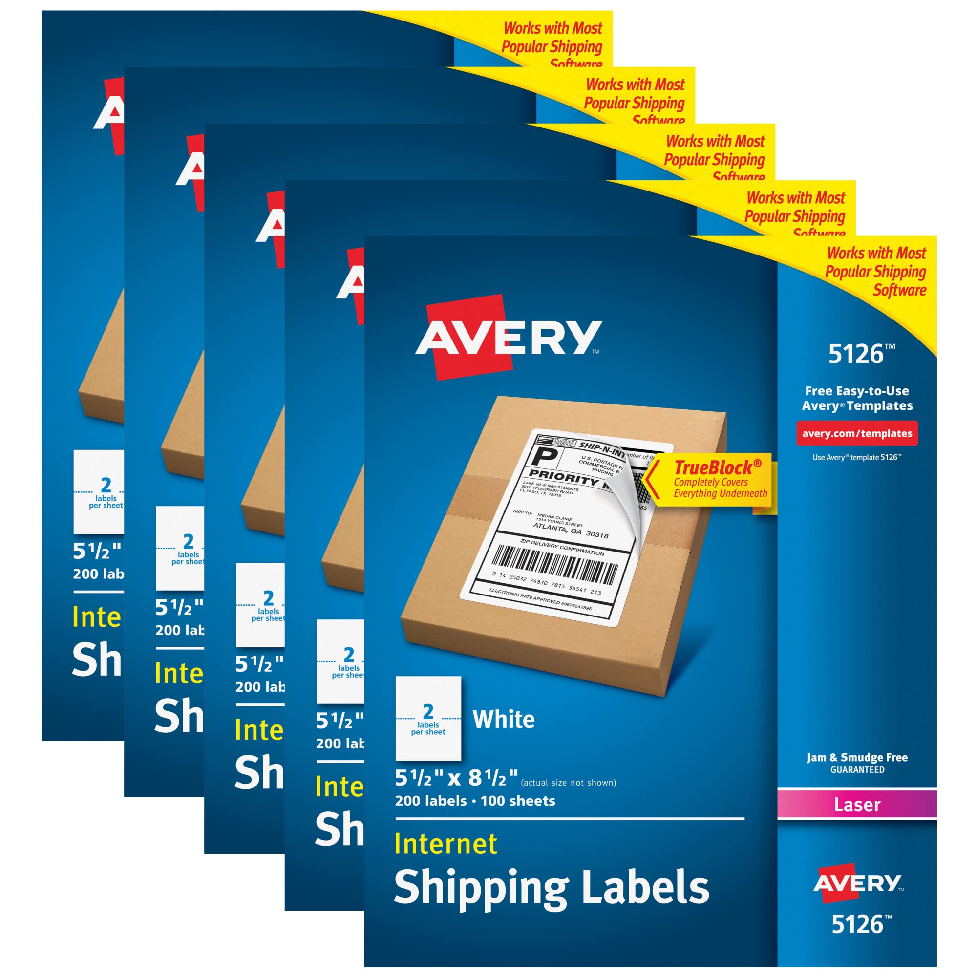 Avery 5126 Versandadressen-Etiketten