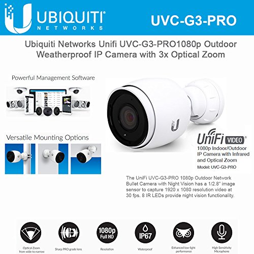 Ubiquiti Networks Ubiquiti Network UniFi UVC-G3-PRO 1080p Wetterfeste IP-Außenkamera mit 3-fachem optischen Zoom