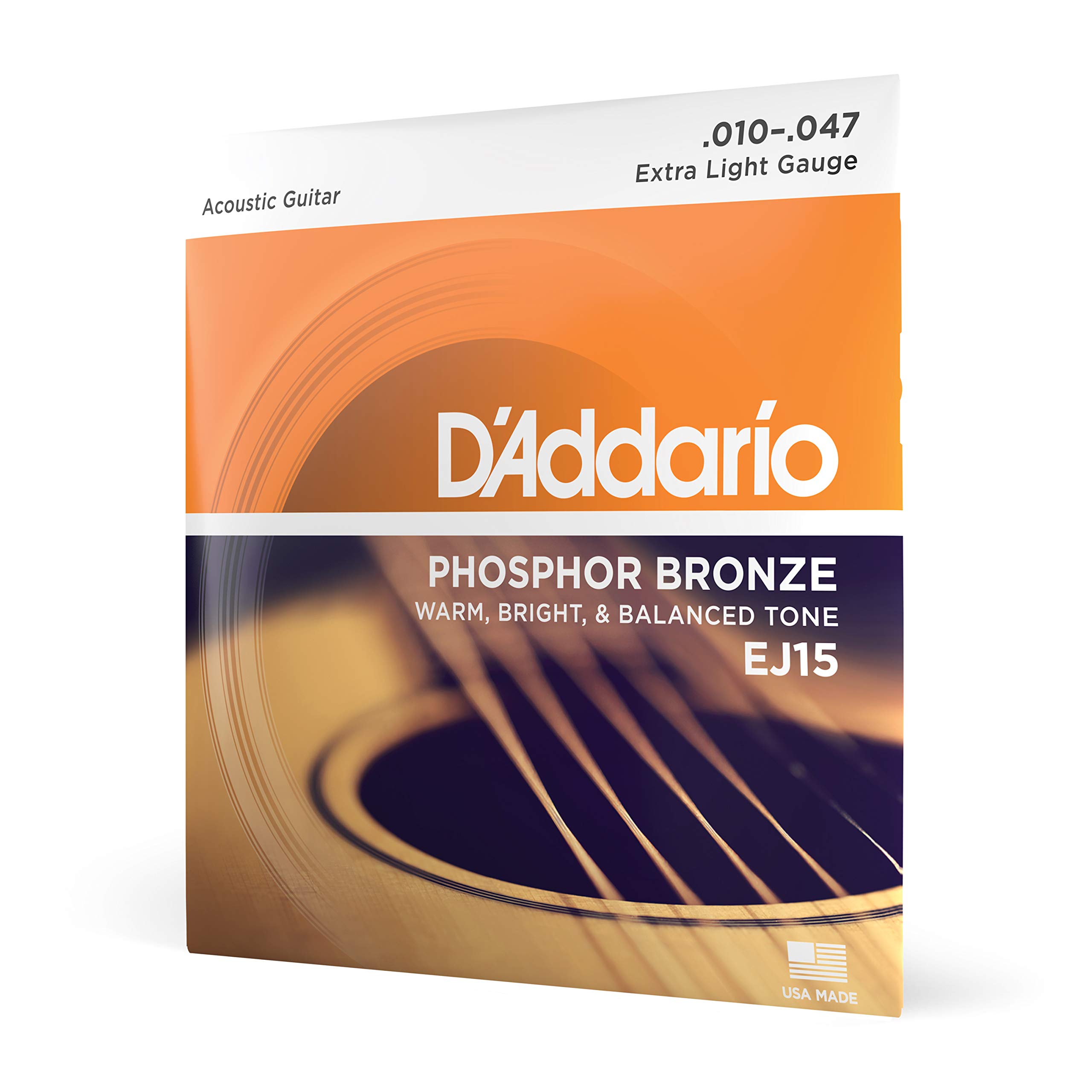D'Addario Gitarrensaiten – Akustikgitarrensaiten aus Phosphorbronze