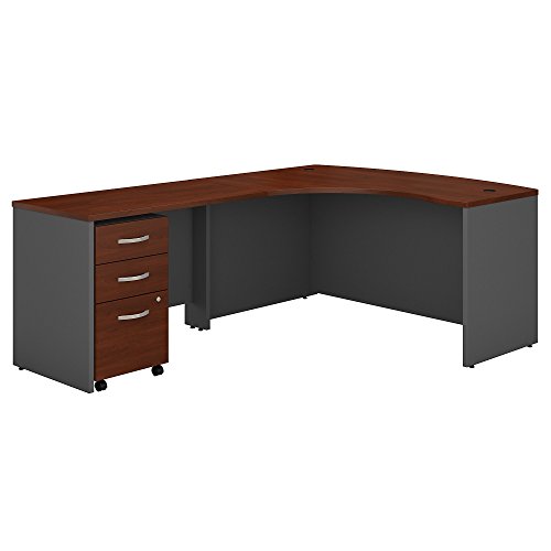 Bush Business Furniture SRC007AULSU L-förmiger Schreibtisch der Serie C für Linkshänder mit mobilem Aktenschrank