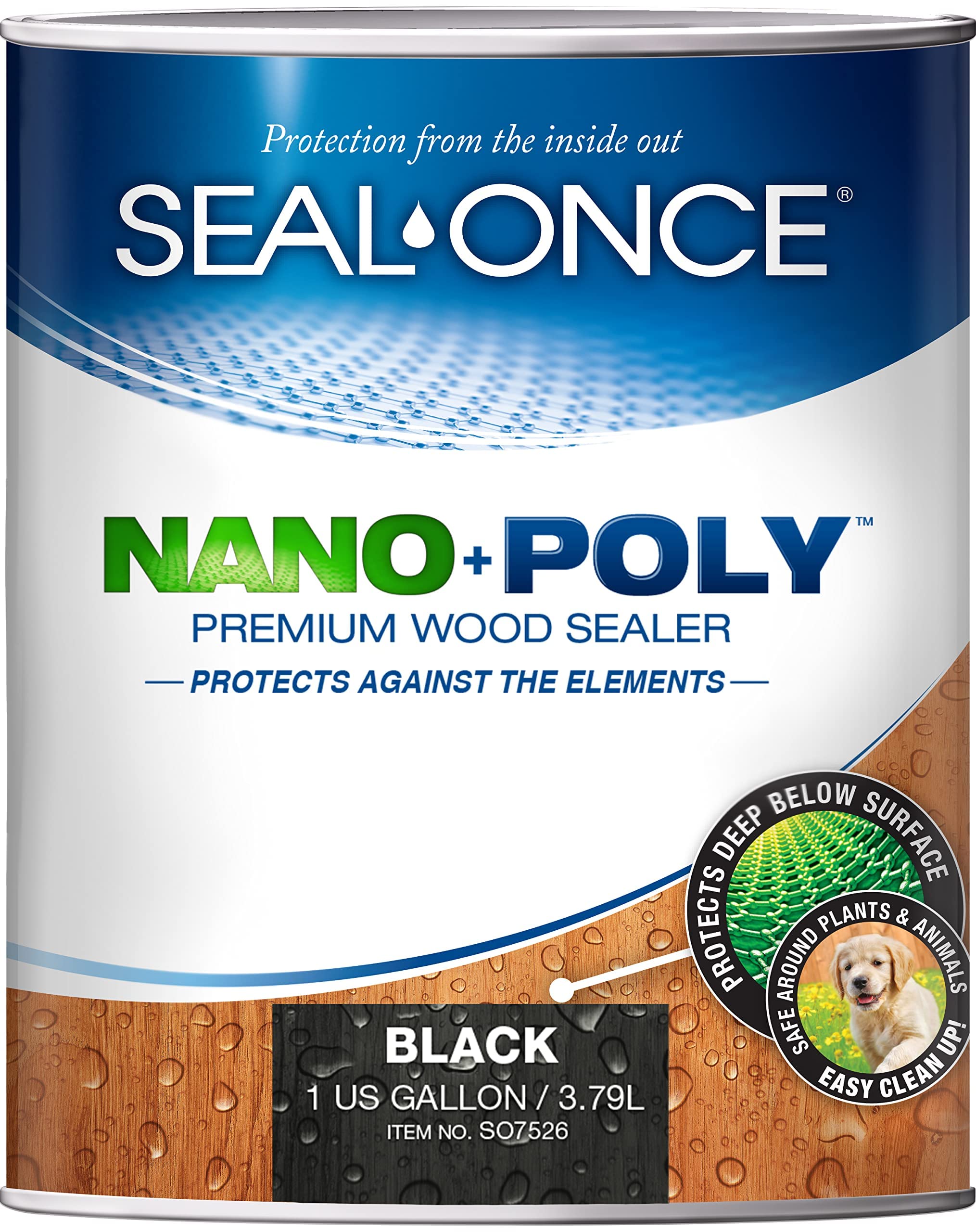 Seal-Once Nano+Poly durchdringende Holzversiegelung mit Polyurethan – hochwertiges wasserfestes Versiegelungsmittel