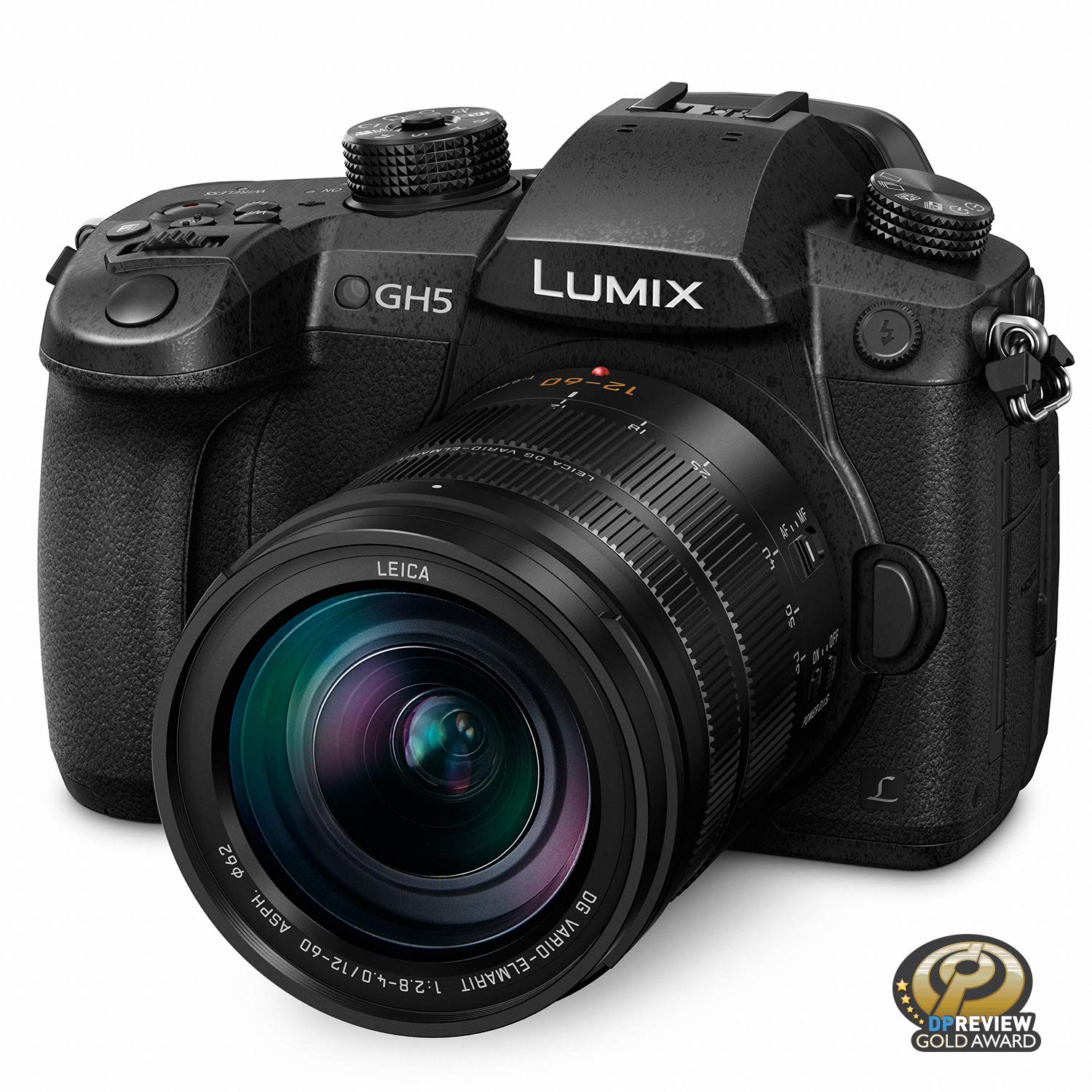 Panasonic LUMIX GH5 4K spiegellose Kamera mit Lecia Vario-Elmarit 12-60 mm F2.8-4.0 Objektiv (DC-GH5LK)