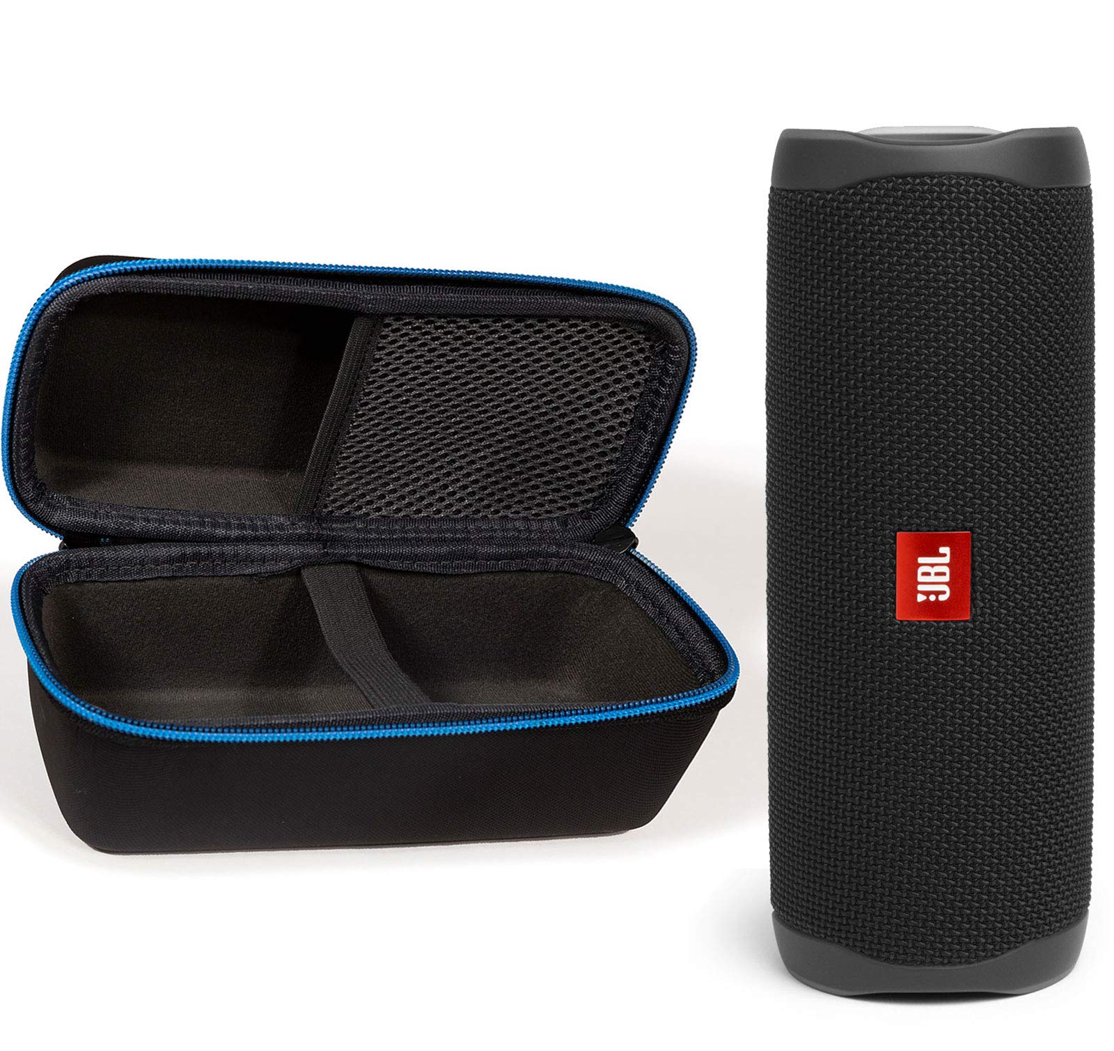 JBL Flip 5 wasserdichter tragbarer kabelloser Bluetooth-Lautsprecher im Bundle mit divvi! Schützende Hartschalenhülle