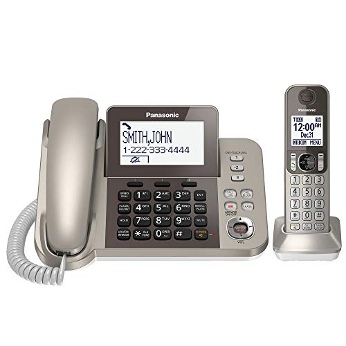 Panasonic Schnurgebundenes/schnurloses Telefon mit Link2Cell Bluetooth und Anrufbeantworter