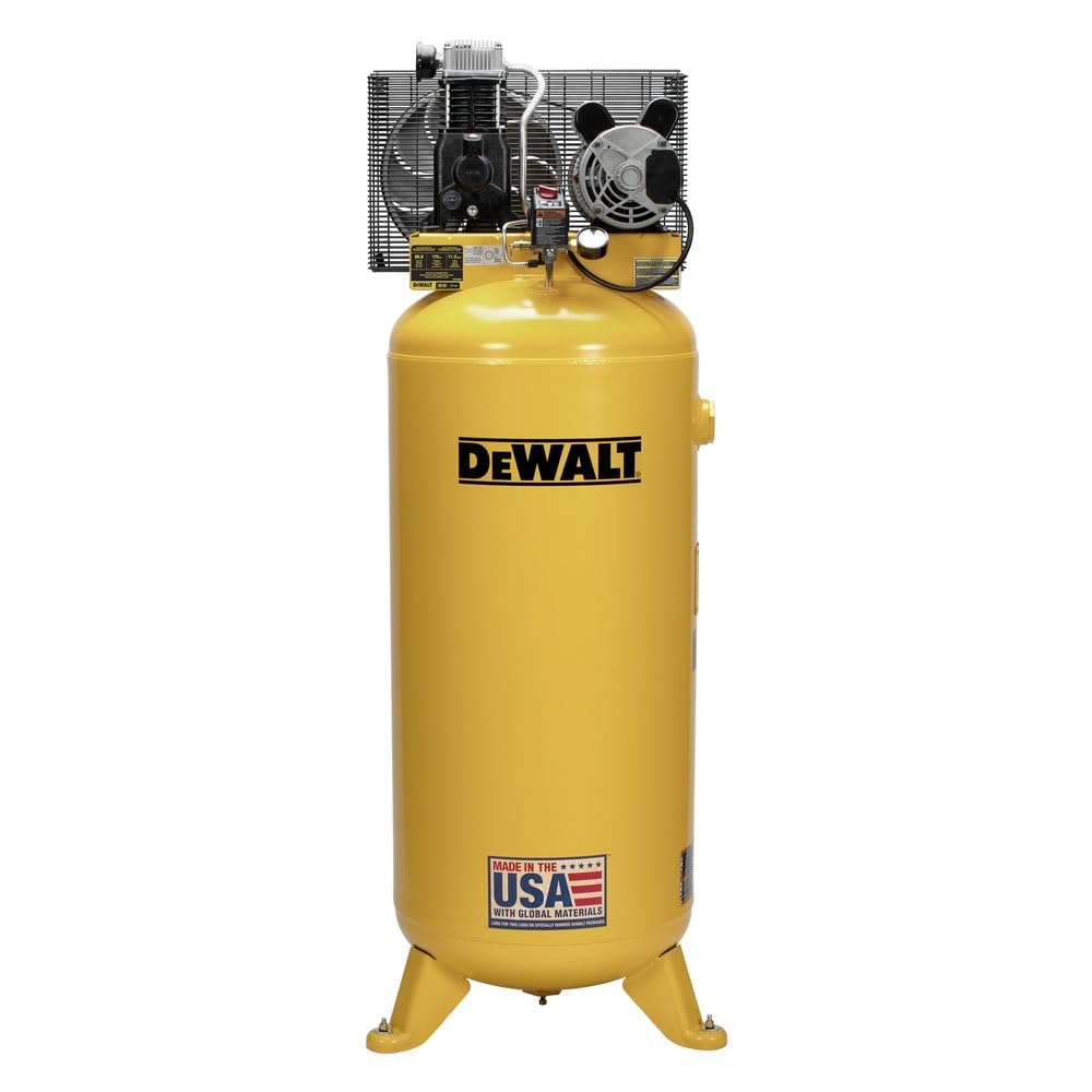 DEWALT DXCM602.COM 3.7 HP 60 Gallon 175 Max PSI 13.4 SCFM @ 40 PSI 11.5 SCFM @ 90 PSI Oil-Lube Electric Stationary Vertical Air Compressor