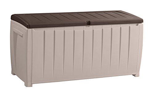 keter 235484 Neuartige 90-Gallonen-Deck-Aufbewahrungsbox aus Kunststoff