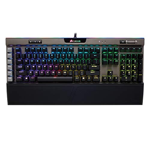  Corsair K95 RGB PLATINUM Mechanische Gaming-Tastatur - 6x programmierbare Makrotasten - USB-Passthrough- und Mediensteuerung - Schnellste Cherry MX-Geschwindigkeit - RGB-LED-Hintergrundbeleuchtung -...