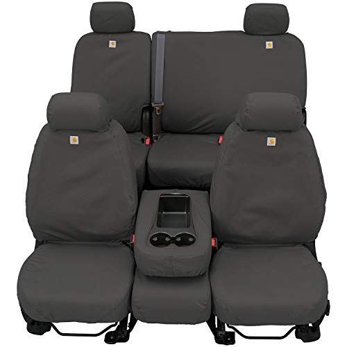 Covercraft Carhartt SeatSaver Front Row Custom Fit Sitzbezug für ausgewählte Chevrolet/GMC-Modelle – Duck Weave (Gravel) – SSC3414CAGY