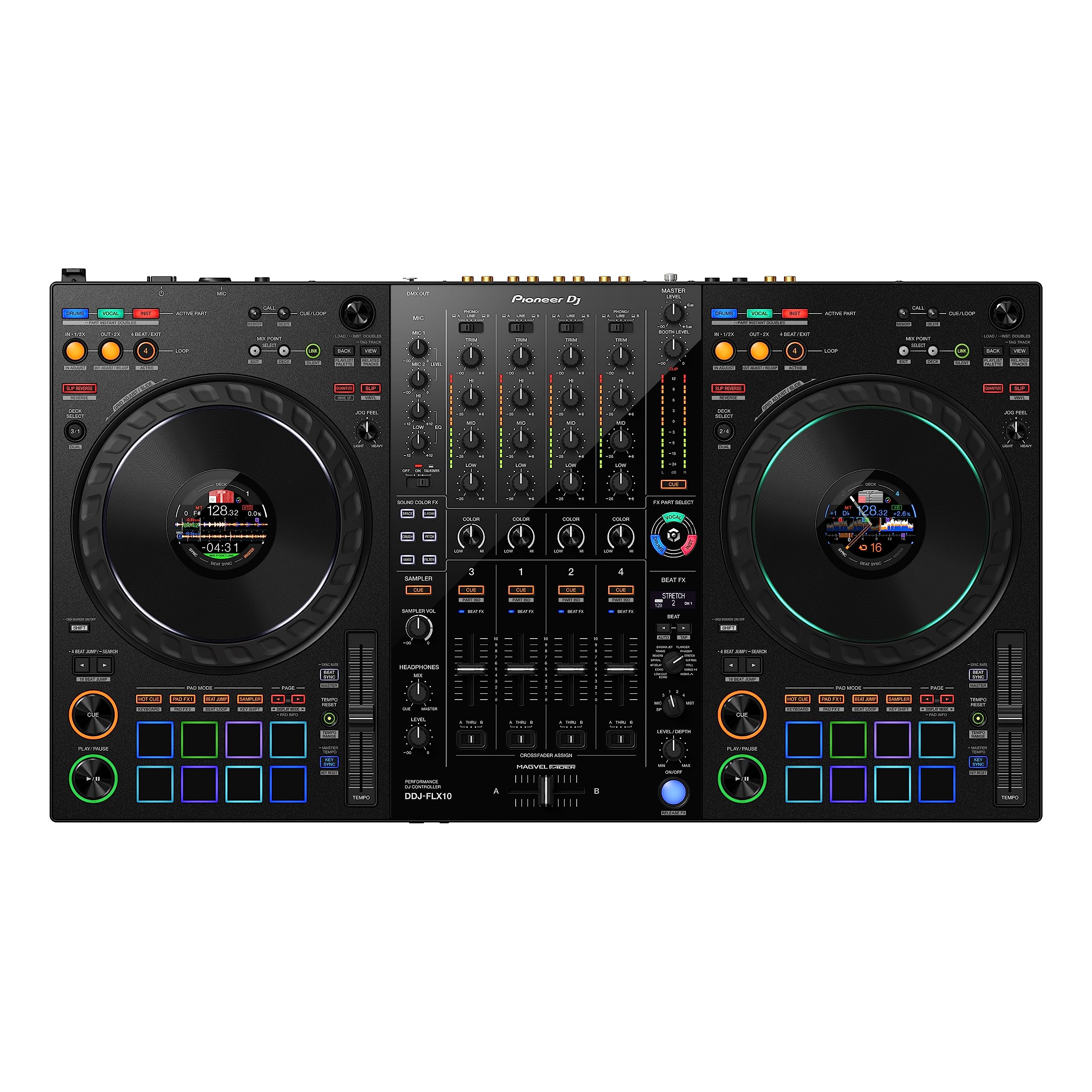 Pioneer DJ DDJ-FLX10 4-Deck-DJ-Controller