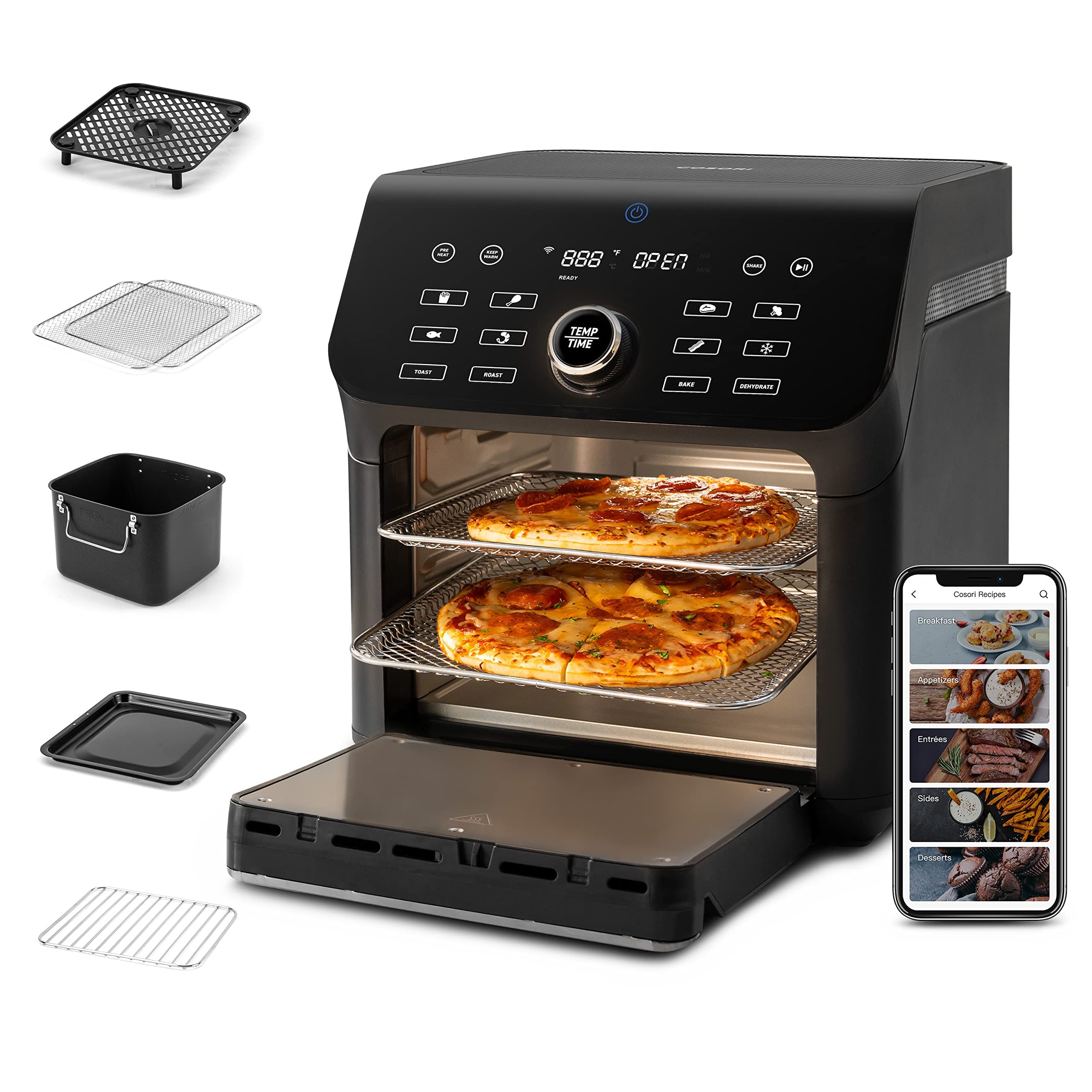 COSORI Air Fryer Toaster Oven Combo, 10 Qt Family Size,...