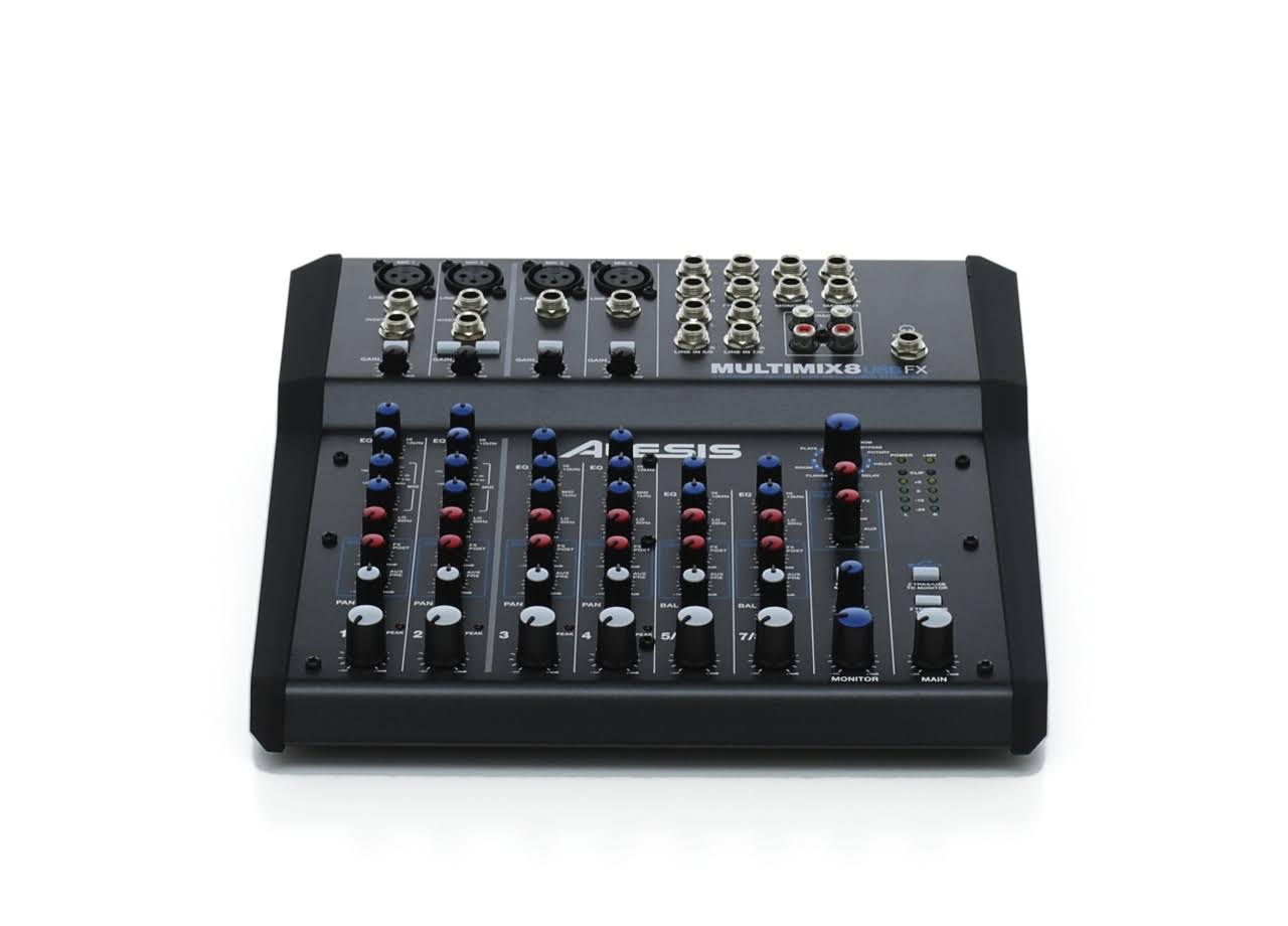 Alesis MultiMix 8 USB FX | 8-Kanal-Mixer mit Effekten und USB-Audio-Schnittstelle