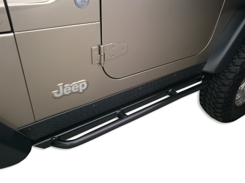 Body Armor TJ-4121 Schwarz – RockCrawler-Seitenschutz aus Stahl für Jeep TJ (Paar)