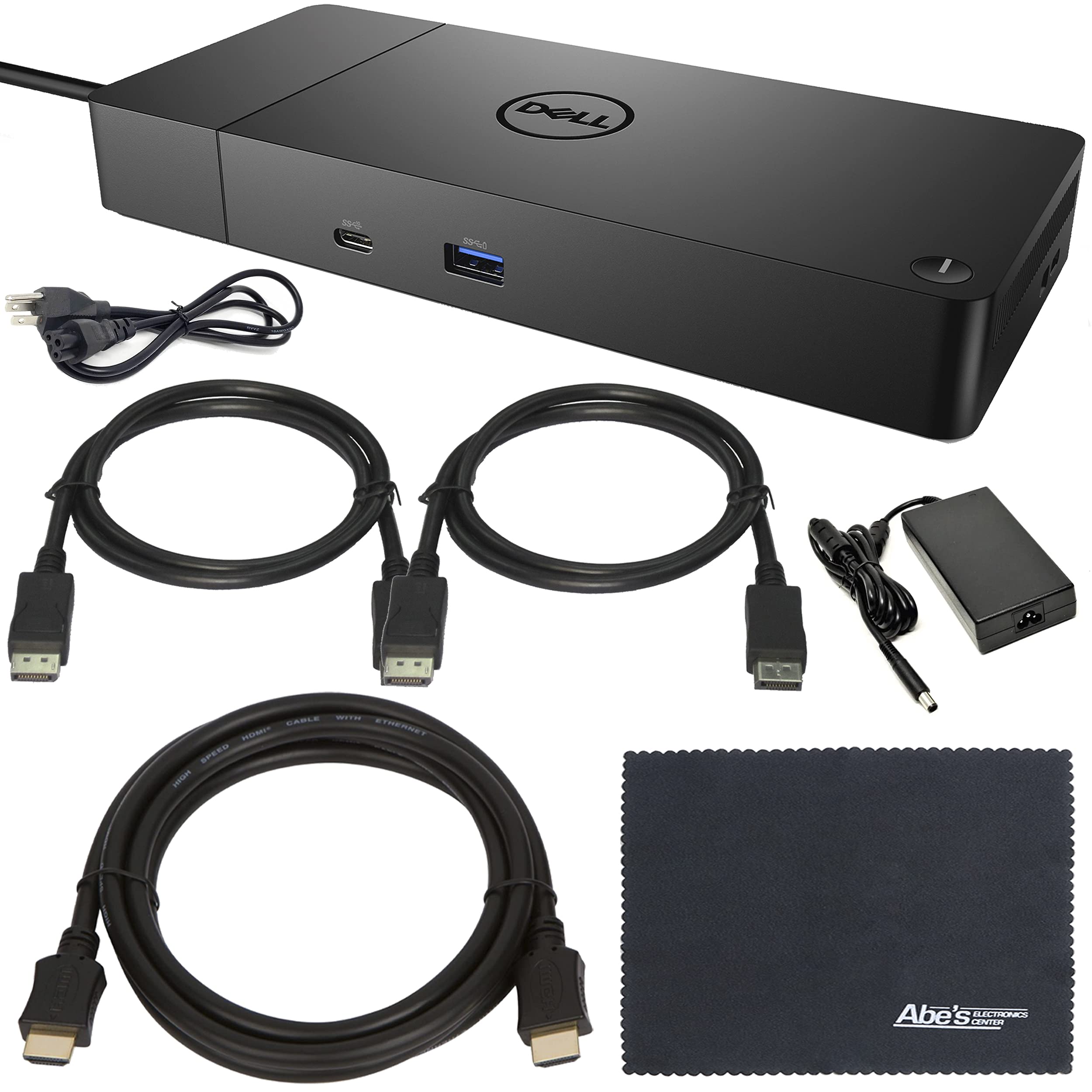 AOM Dell Performance Dock WD 19S WD19S Dockingstation (WD19S130W) mit 130-W-Netzteil + ZoomSpeed HDMI-Kabel + 2 x ZoomSpeed DisplayPort-Kabel + Starterpaket