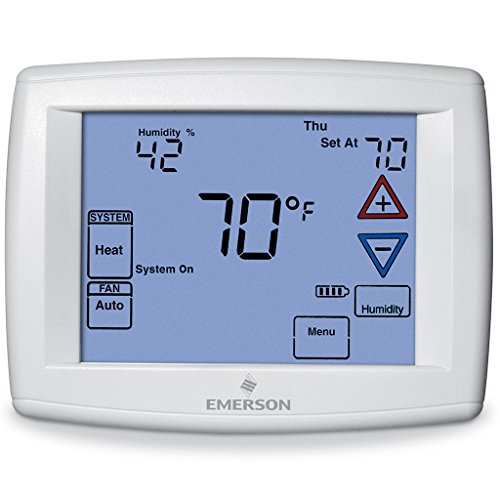 White-Rodgers Emerson 1F95-1291 7-Tage-Touchscreen-Thermostat mit Feuchtigkeitskontrolle