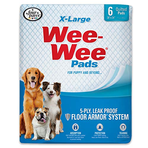 Four Paws Wee-Wee Geruchskontrolle mit Febreze Frische-Pipi-Pads für Hunde – Hunde- und Welpen-Pads für das Töpfchentraining