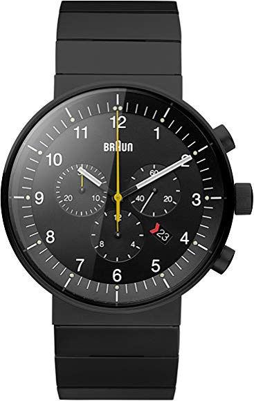 Braun-MFG Code Braun Herren BN0095BKBKBTG Prestige Analog Display Schweizer Quarz Schwarz Uhr