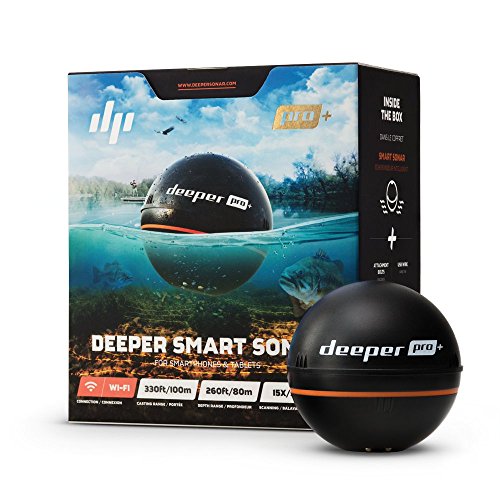 Deeper Smart Sonar PRO+ – GPS-tragbarer kabelloser WLAN-Fischfinder für Küsten- und Eisfischen
