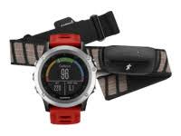 Garmin fenix 3 Multisport Training GPS Uhr Silber mit rotem Band HRM Run Bundle