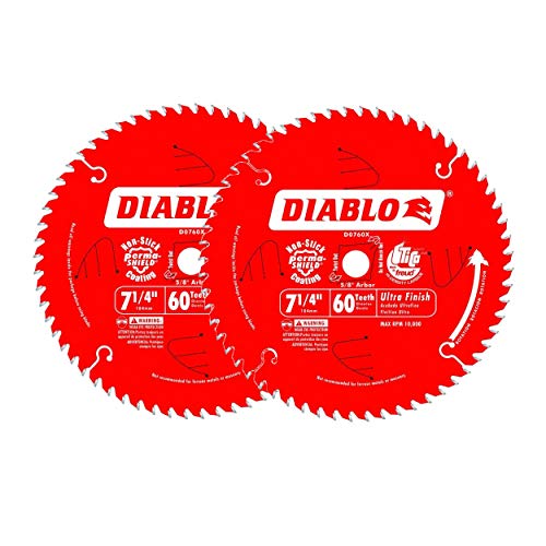 Freud D0760A 7-1/4-Zoll 60T Diablo Ultra Finish Tischkreissägeblatt