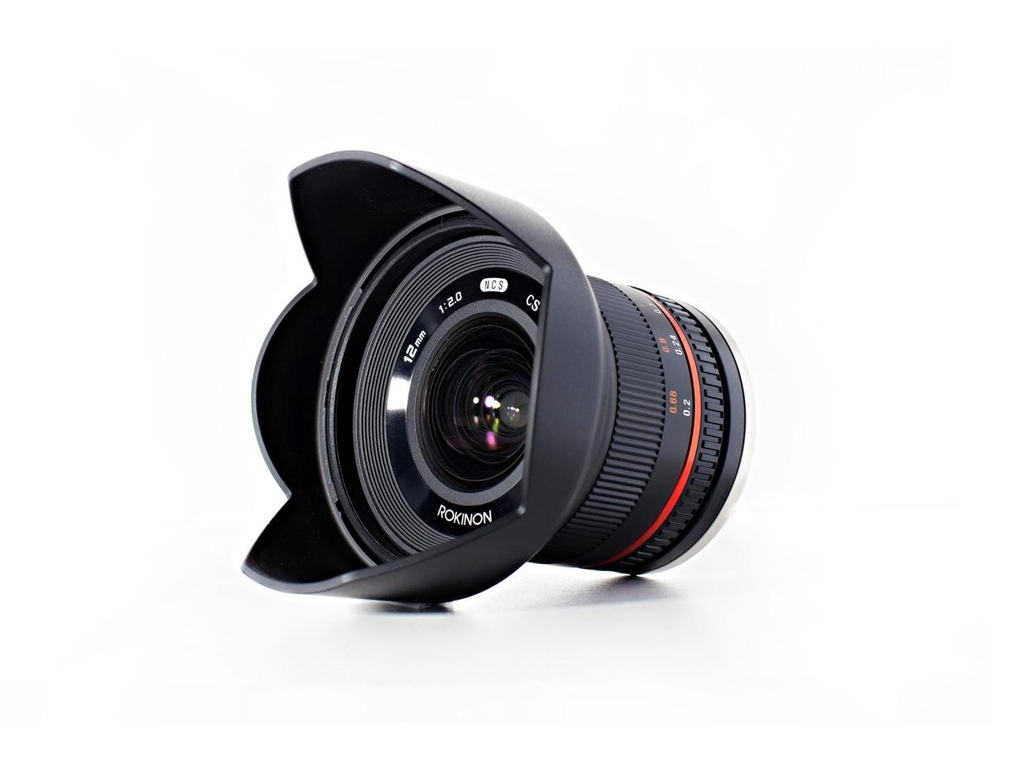 Rokinon 12 mm F2.0 NCS CS Ultraweitwinkelobjektiv Sony E-Mount (NEX) (Schwarz) (RK12M-E)
