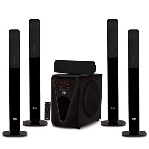 Acoustic Audio by Goldwood Acoustic Audio AAT5005 Bluetooth Tower 5.1 Heimkino-Lautsprechersystem mit 8-Zoll-Subwoofer
