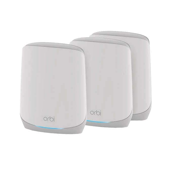 Netgear Orbi Whole Home WiFi 6 Mesh System (RBK763S) – Router mit 2 Satelliten-Extendern – Abdeckung bis zu 7.500 Quadratfuß – 40+ Geräte – AX5400