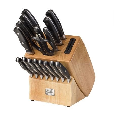Chicago Cutlery Insignia2 18-teiliges Messerblock-Set mit integriertem Messerschärfer